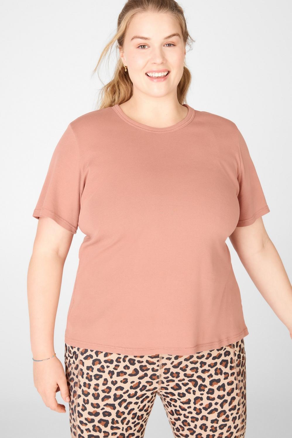 Fabletics Tinsley Short-Sleeve Tee Womens pink Size XXS product image