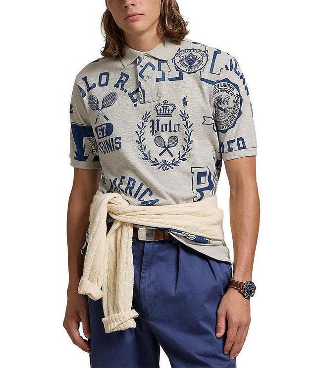 Polo Ralph Lauren Classic Fit Graphic Mesh Short Sleeve Polo Shirt Product Image