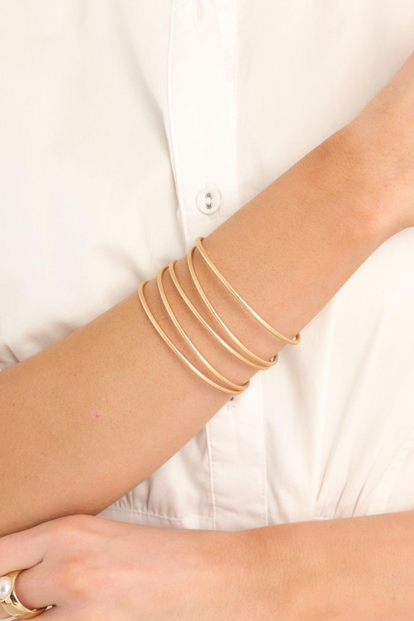 Nothing To Do Matte Gold Bracelet Product Image