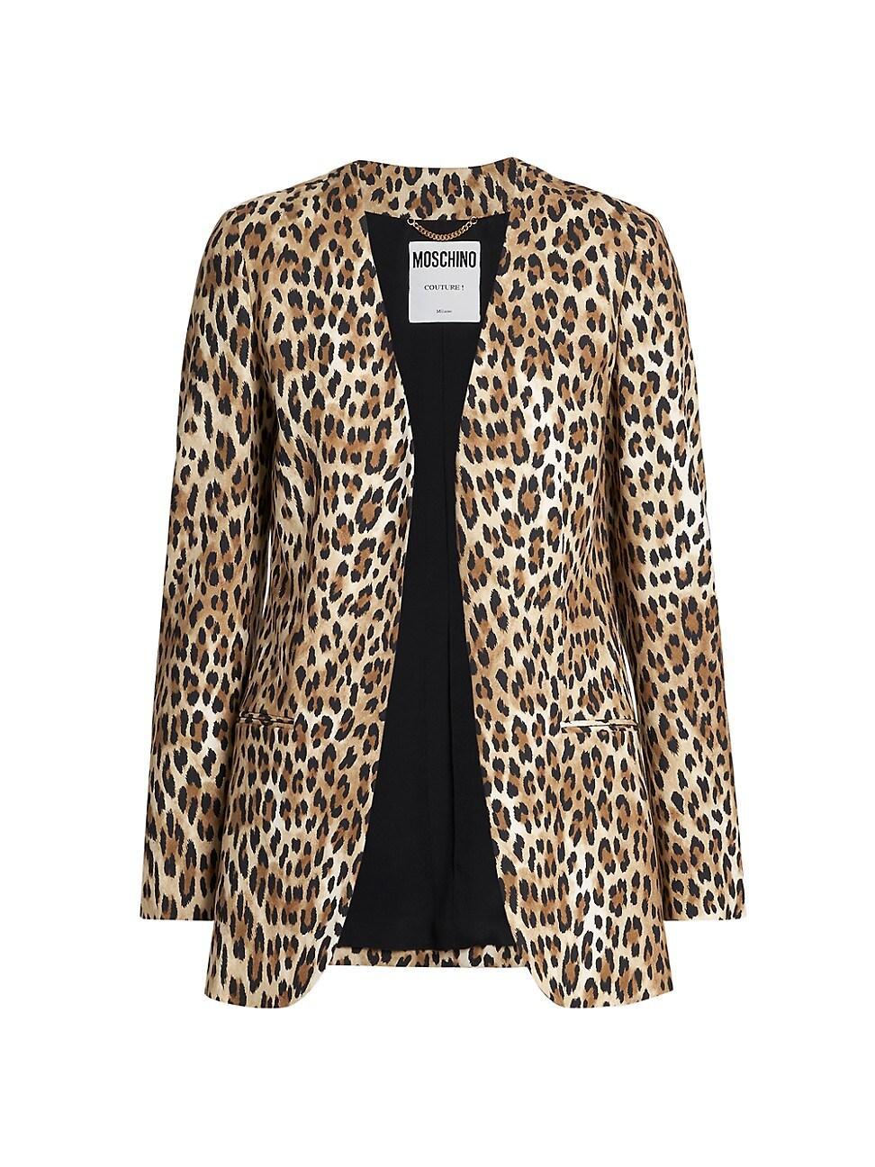 Womens Silhouette of the Season Leopard Print Jacket Product Image