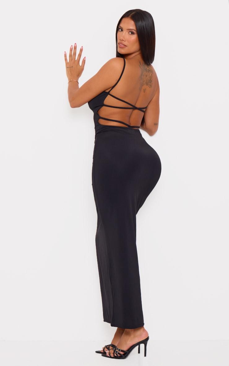 Shape Black Sculpt Strappy Back Detail Maxi Dress Product Image