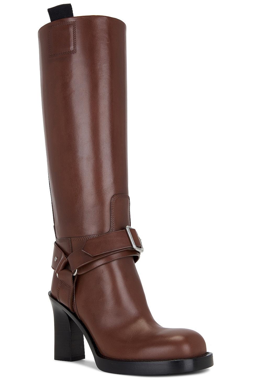 Burberry Stirrup High Boot in Brown Product Image