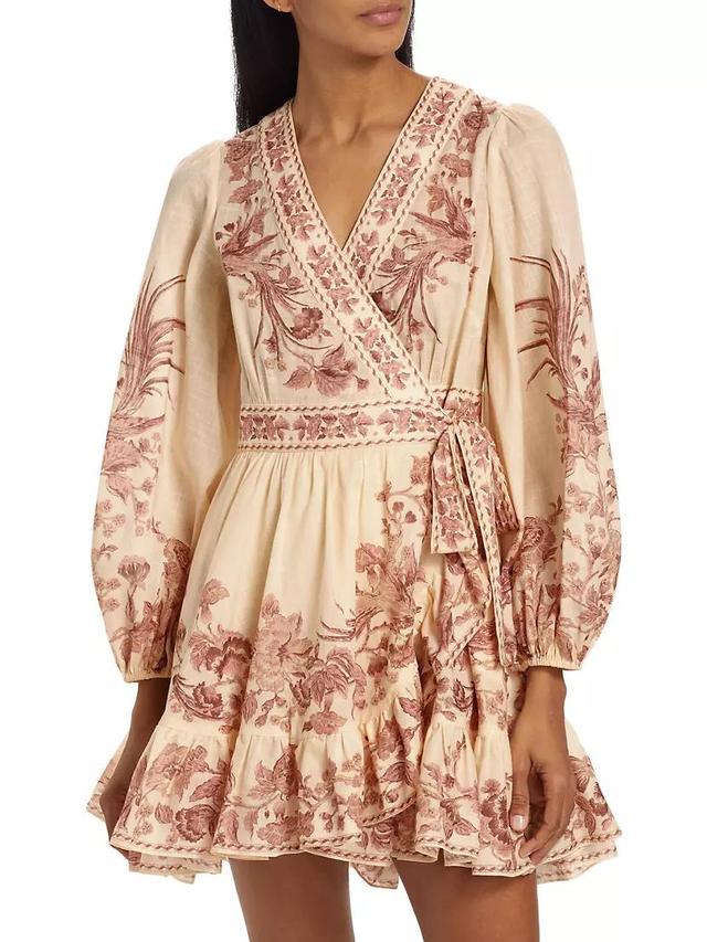 Waverly Floral Wrap Minidress Product Image