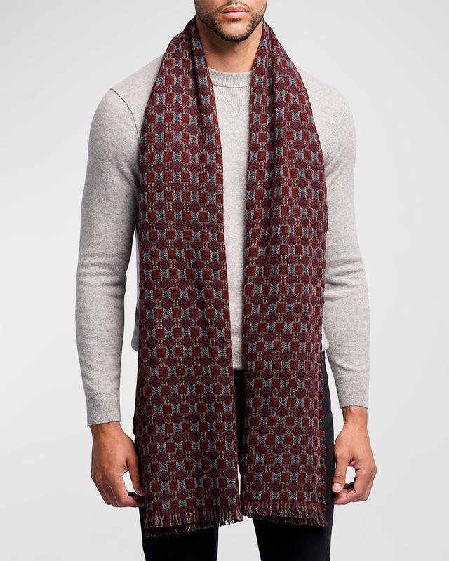 Men's Cashmere Triad Jacquard Scarf Product Image