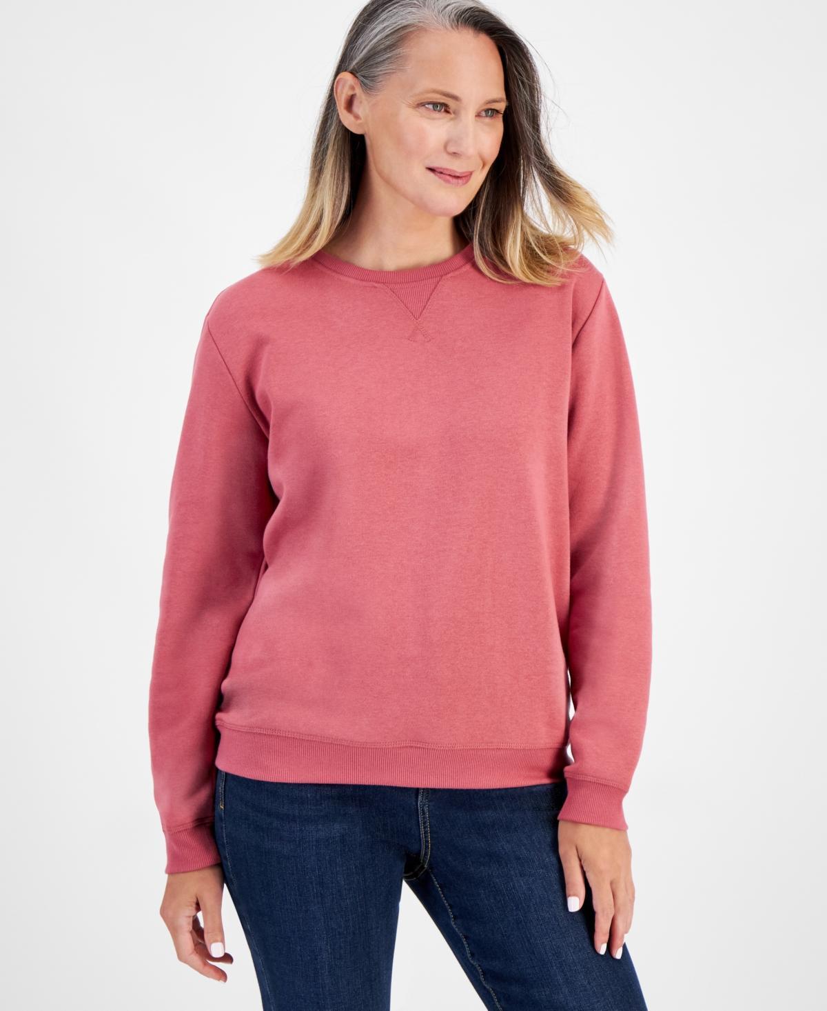 Women's Long-Sleeve Crewneck Sweatshirt, Created for Macy's Product Image