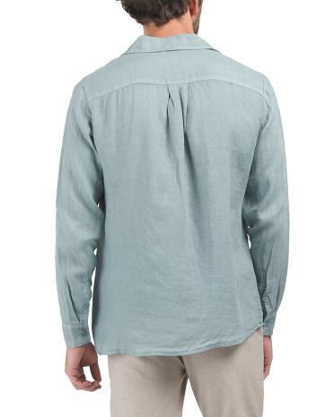 Long Sleeve Linen Shirt for Men Product Image