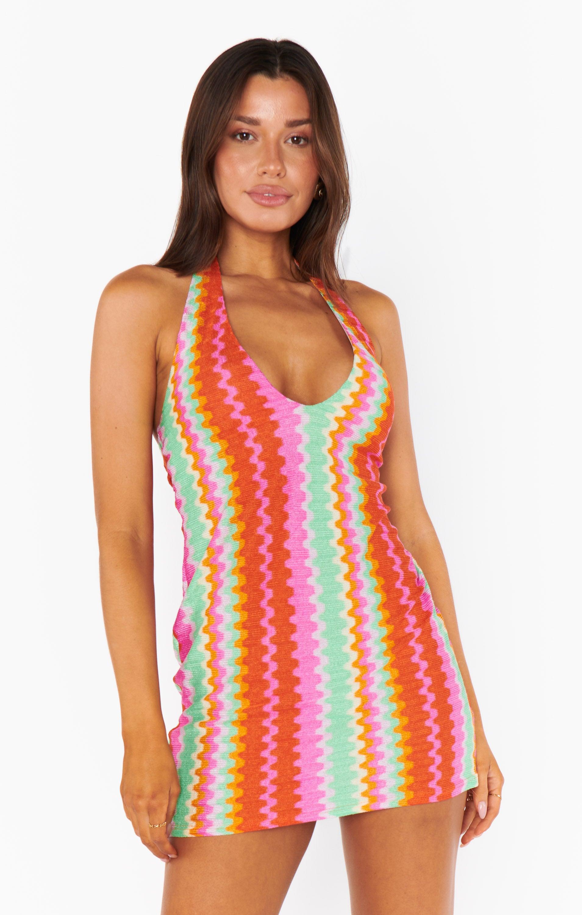 Kate Halter Mini Dress ~ Cabo Groovy Knit Product Image