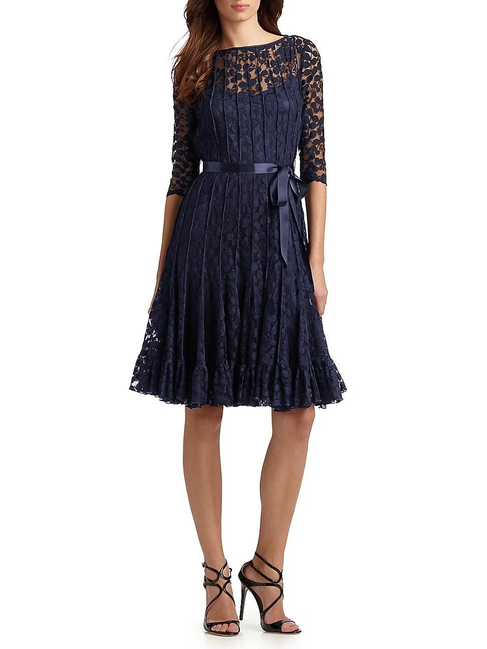 Womens Lace Pintuck Dress product image