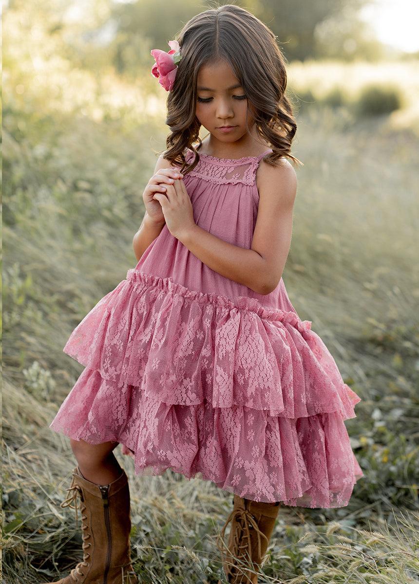 Catrina Dress in Dusty Rose Product Image