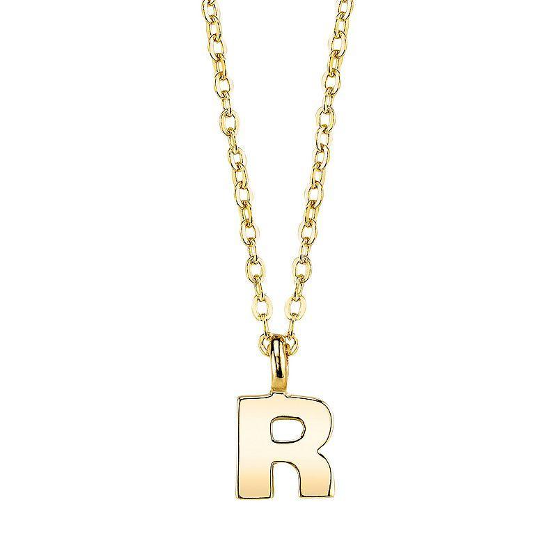 1928 Initial Pendant Necklace, Womens Yellow Product Image