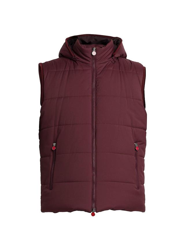 Mens Quilted Hooded Vest Product Image