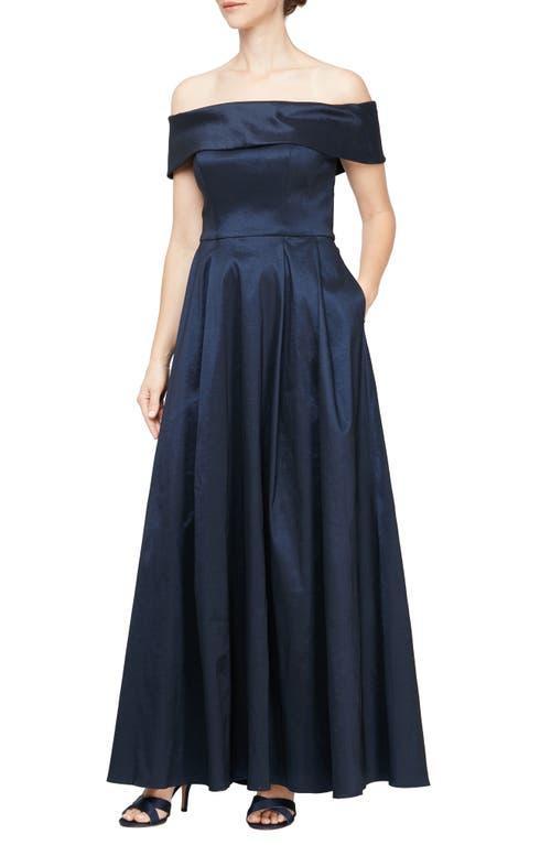 Alex Evenings Off the Shoulder Taffeta Formal Ballgown Product Image