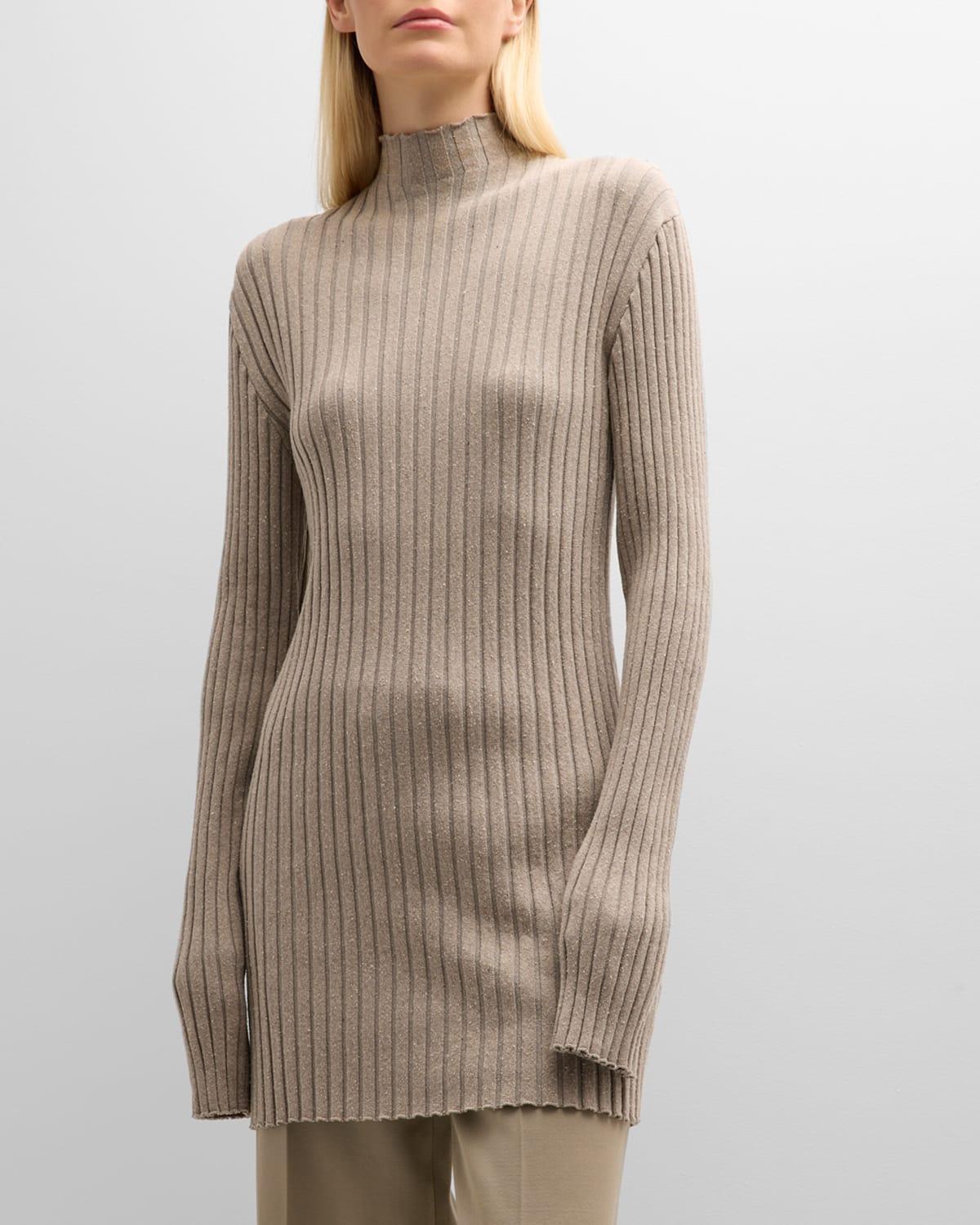 Womens Deidree Silk Rib-Knit Sweaterdress product image