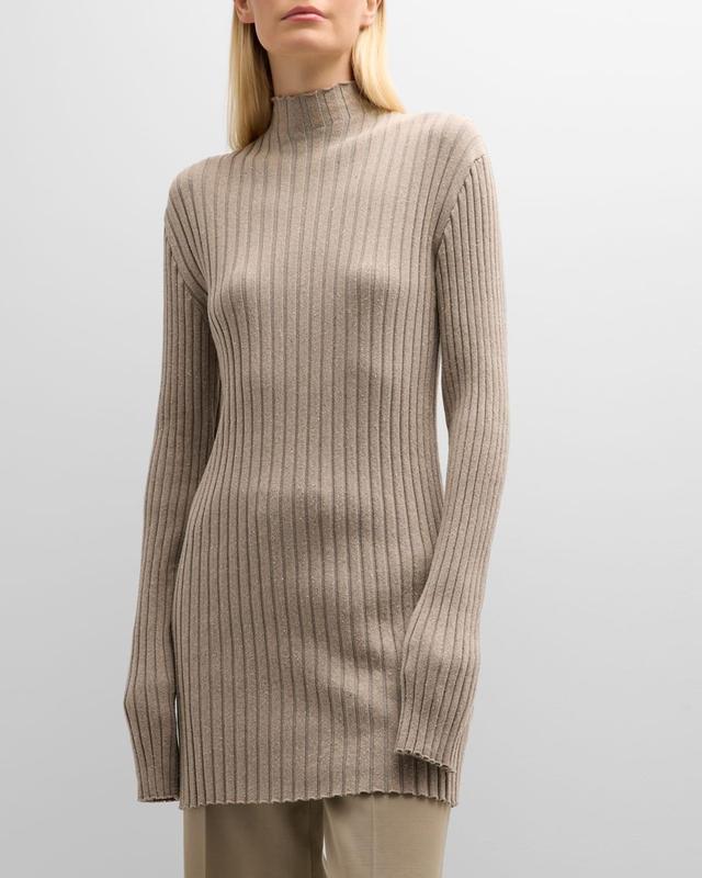 Womens Deidree Silk Rib-Knit Sweaterdress Product Image