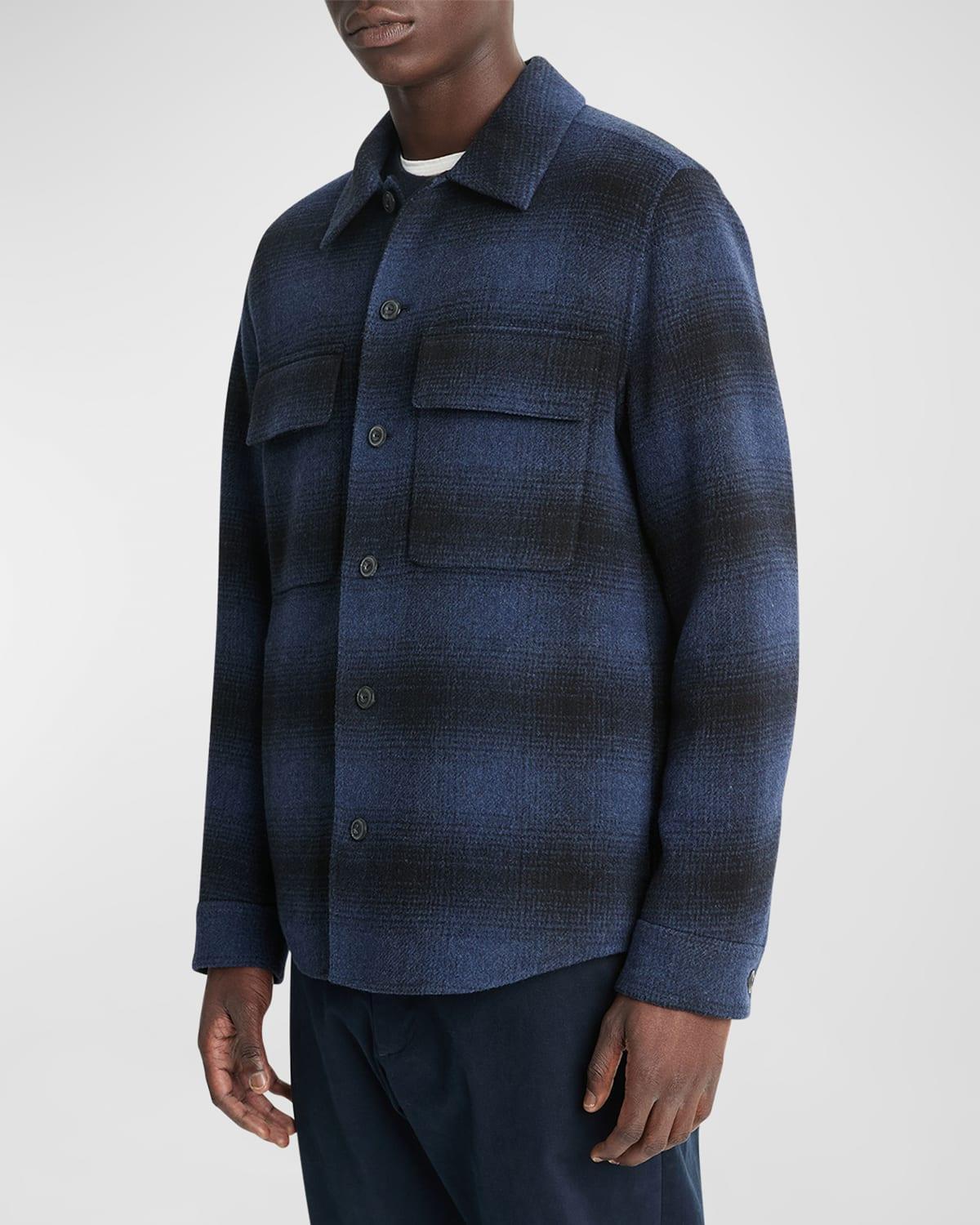 Men's Splittable Plaid Overshirt Product Image