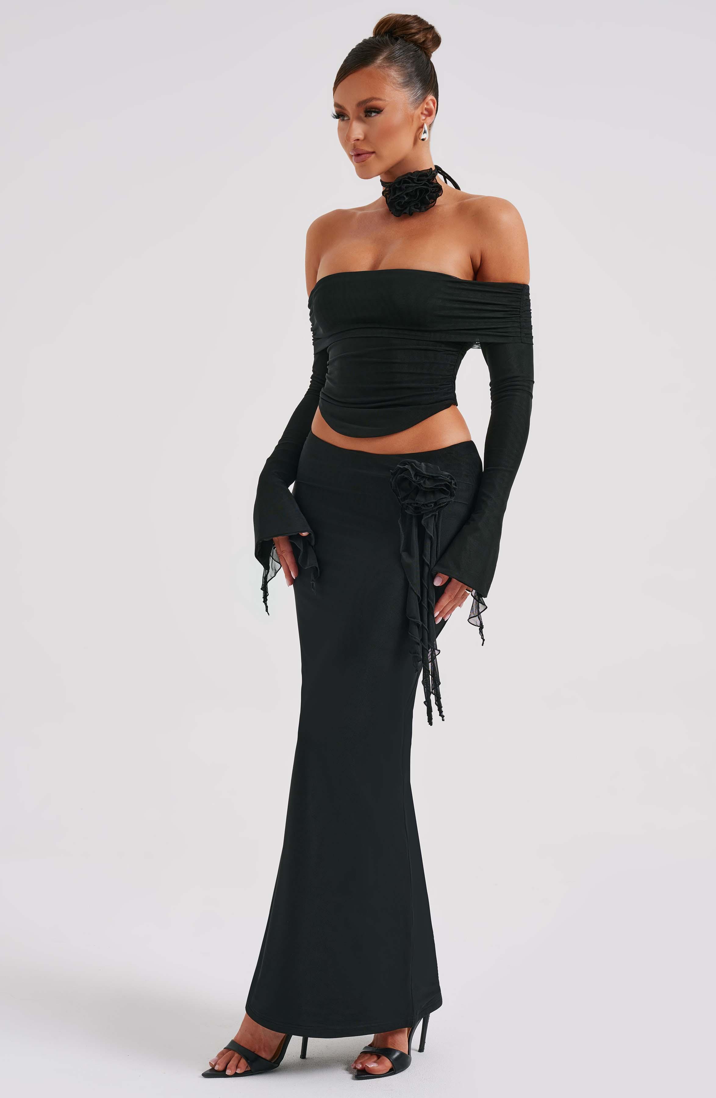 Deema Maxi Skirt - Black Product Image