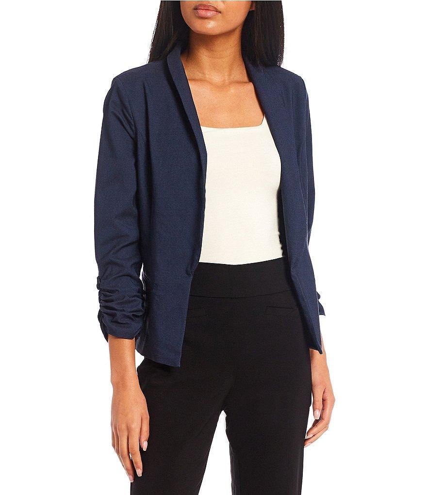 Takara Ruched Sleeve Suiting Blazer Product Image