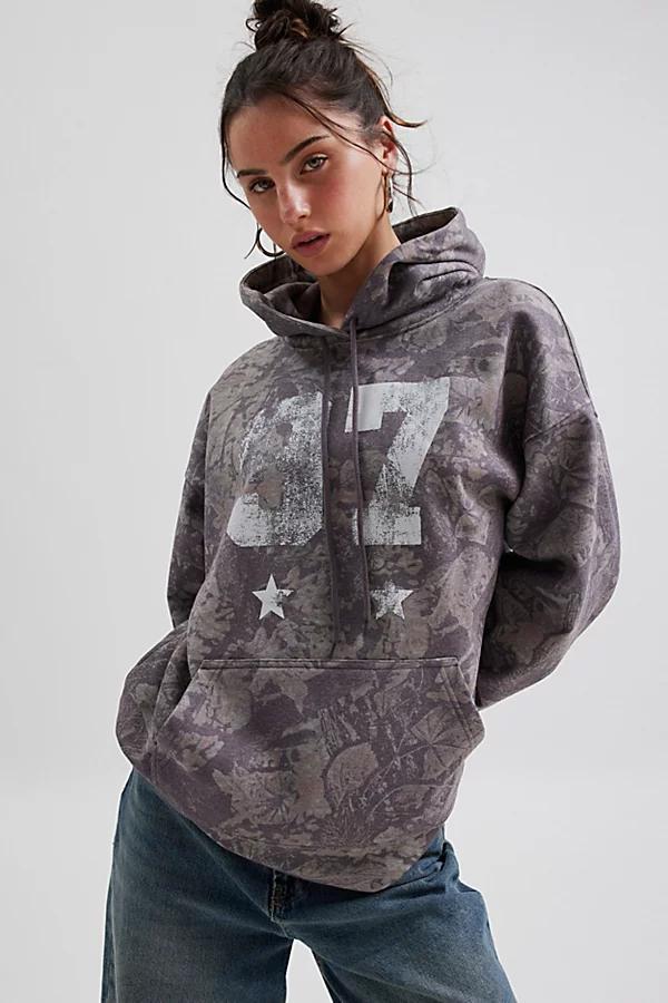 Camo Graphic Hoodie Sweatshirt Womens at Urban Outfitters Product Image