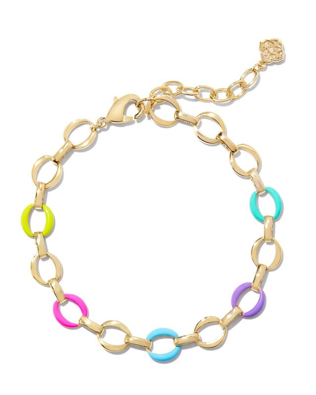 Kelsey Gold Cuff Bracelet in Multi Mix Product Image