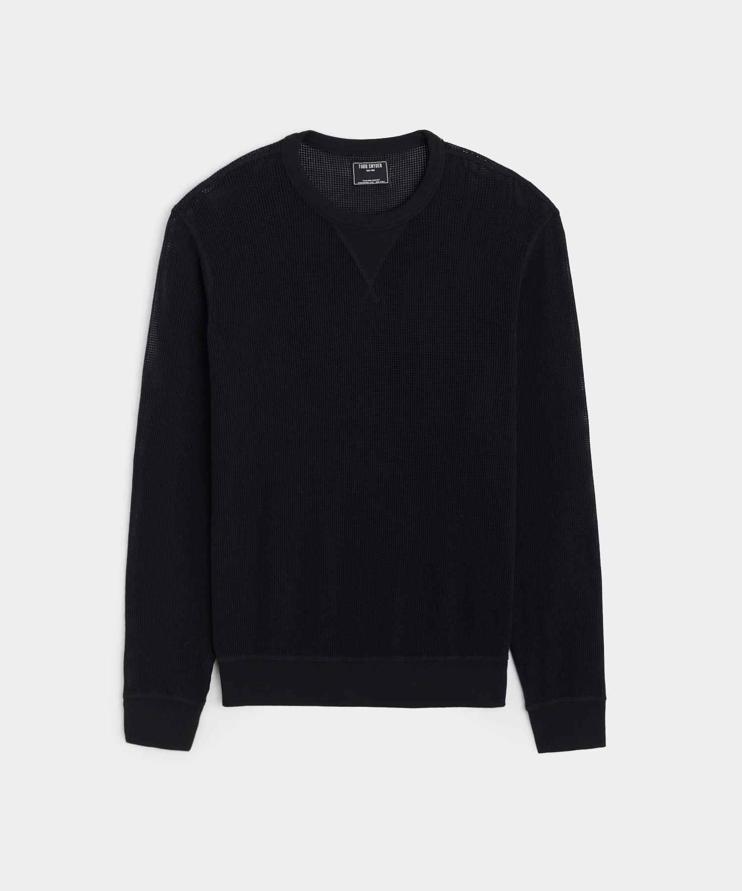 Mesh Sweatshirt in Black Product Image