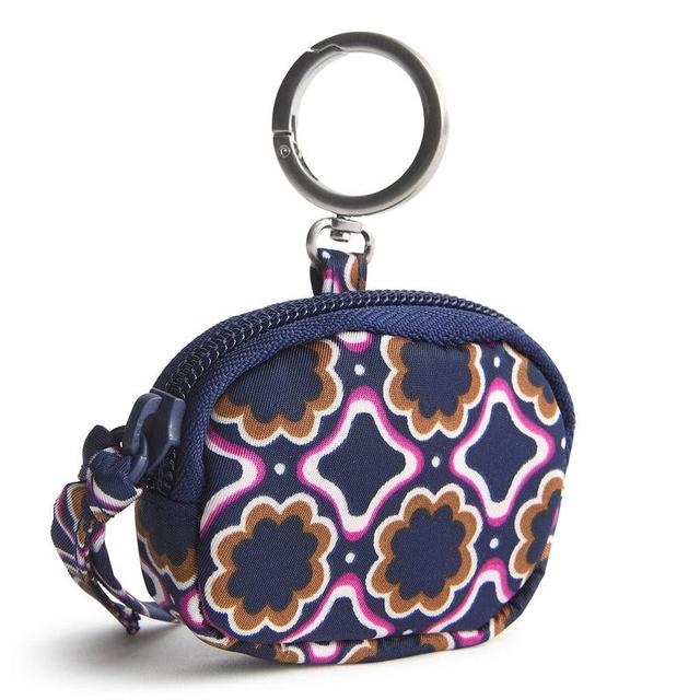 Vera Bradley Bag Charm for AirPods Women in Lattice Florets Black Product Image