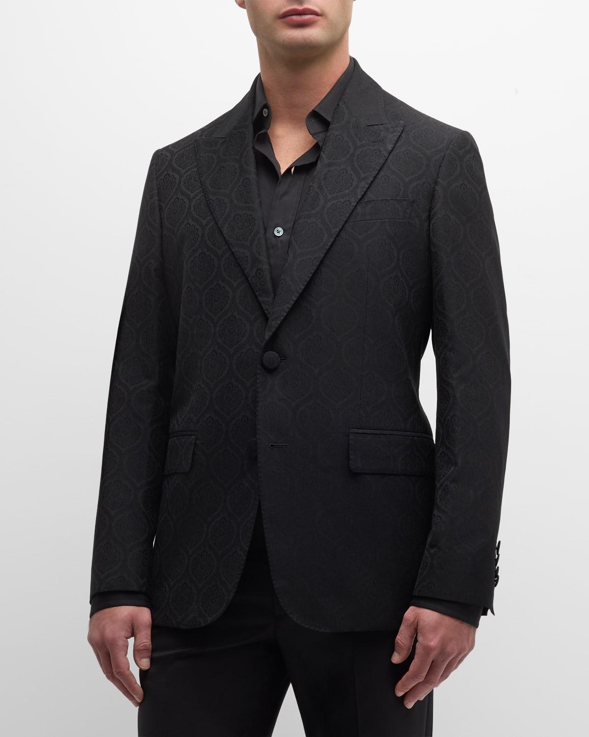 Mens Medallion Jacquard Tuxedo Jacket Product Image