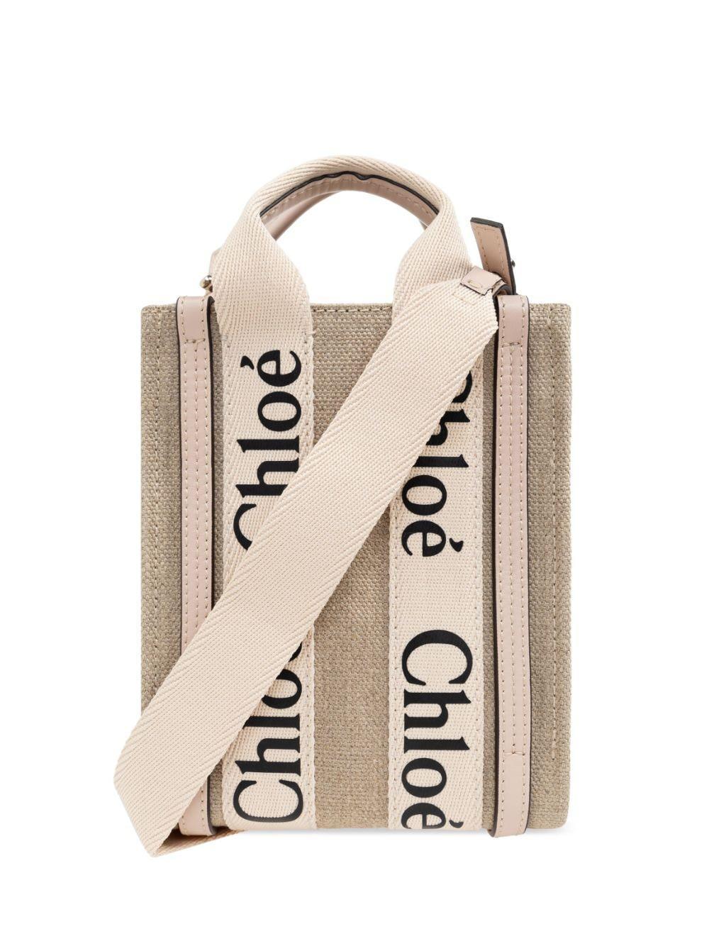 Logo-print Panelled Tote Bag In Neutrals Product Image