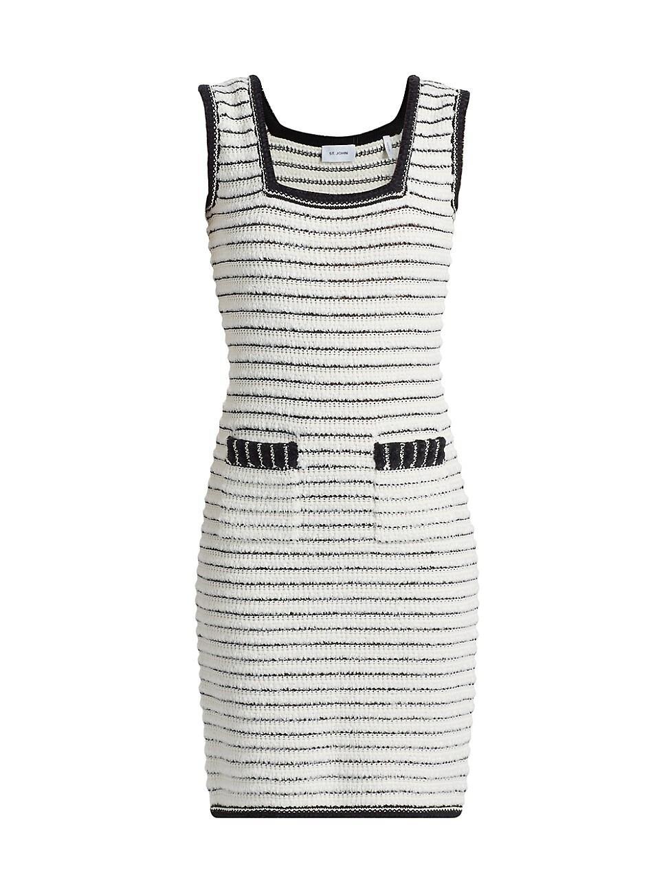 Womens Eyelash Tweed Embellished Minidress Product Image