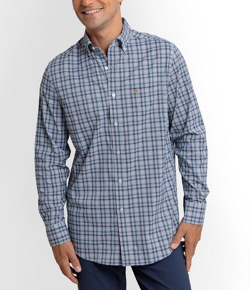 Southern Tide Intercoastal Performance Stretch Saltgrass Plaid Long Sleeve Woven Shirt Product Image