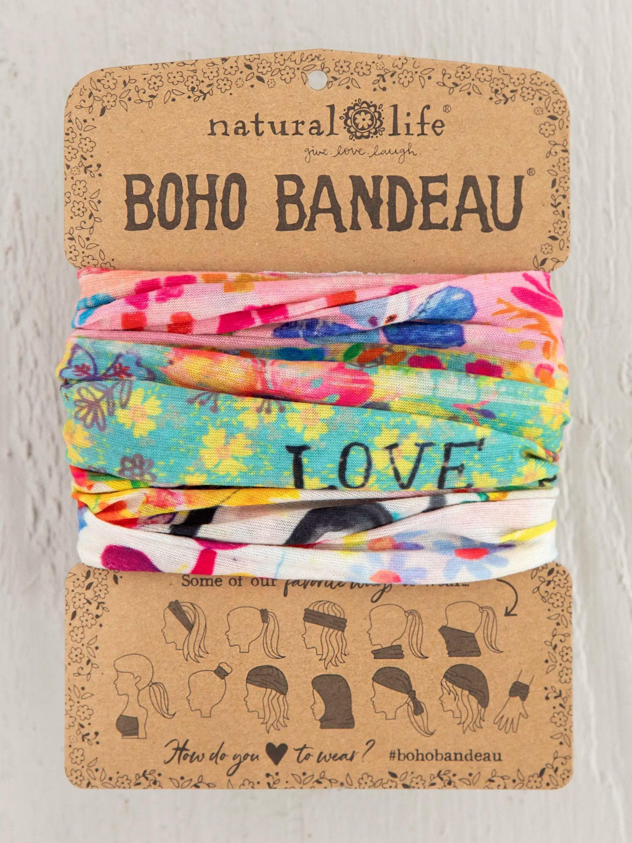 Full Boho Bandeau® Headband - Rainbow Love product image