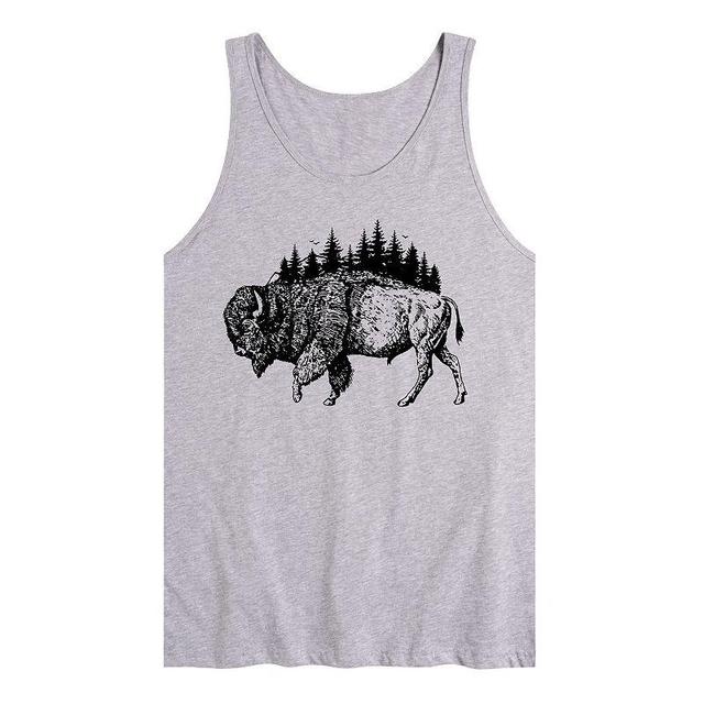 Mens Bison Mountain Tank Grey Product Image