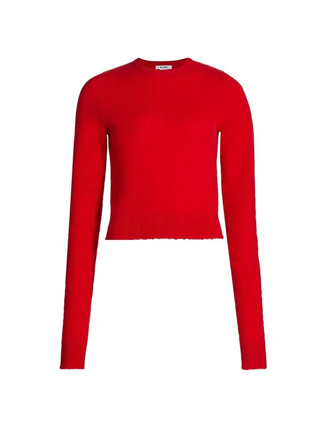 Womens Cashmere Crewneck Sweater Product Image