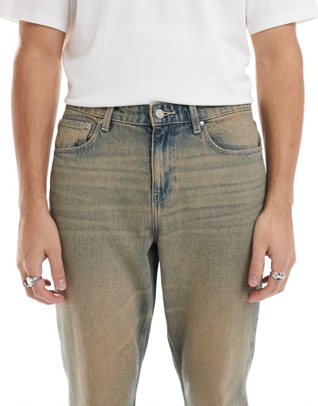 ASOS DESIGN slim jeans with heavy tint Product Image