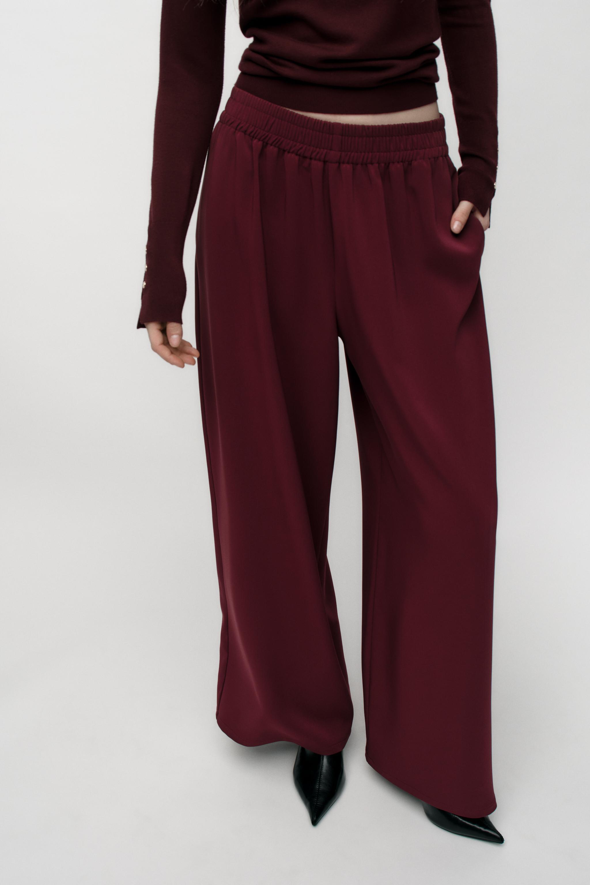 CREPE WIDE LEG PANTS product image