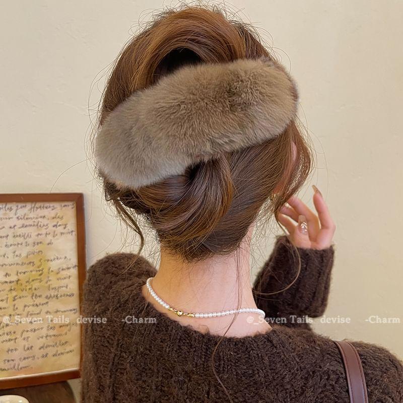 Faux Fur Hair Clip Product Image