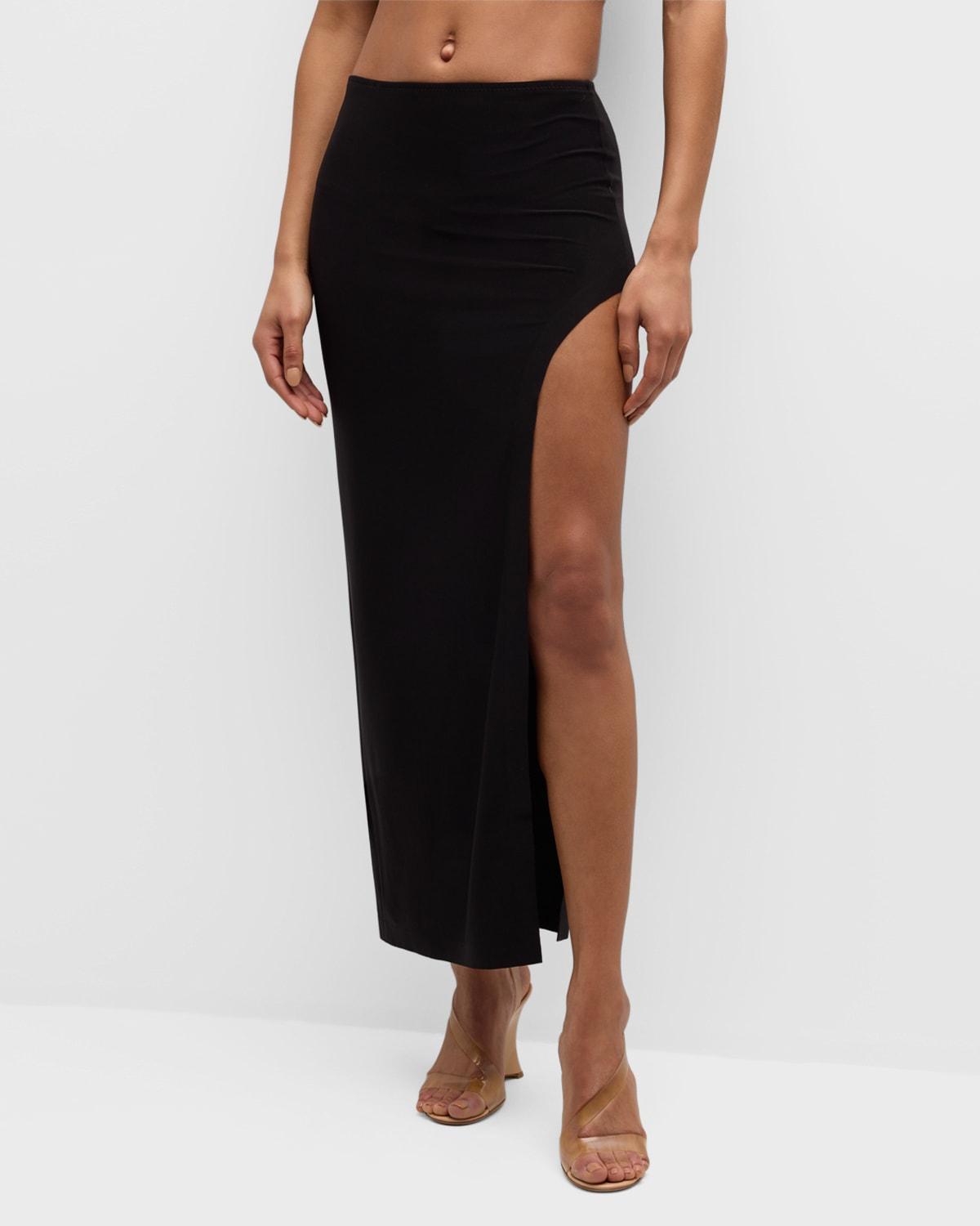 Norma Kamali Marissa Wide Slit Skirt product image