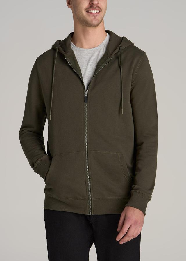 Wearever French Terry Full-Zip Men's Tall Hoodie in Camo Green Product Image