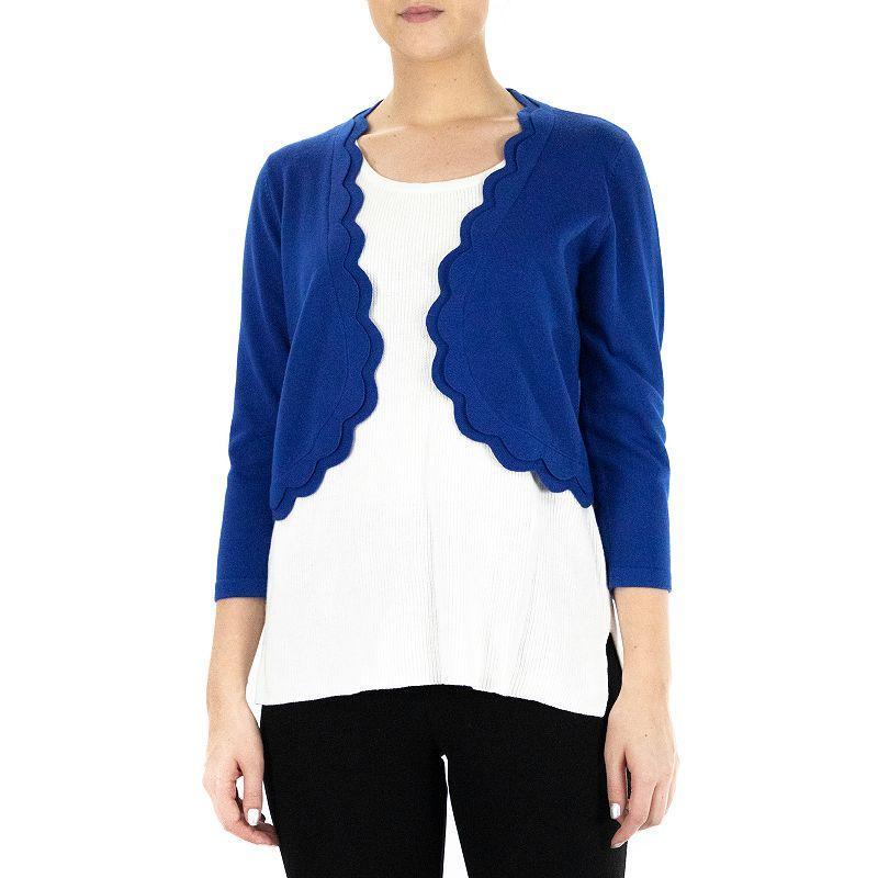 Womens Nina Leonard Scallop Trim Bolero Product Image