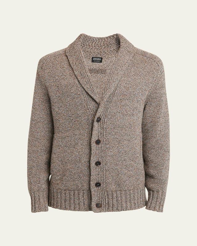 Mens Mouline Oasi Cashmere Cardigan Sweater Product Image