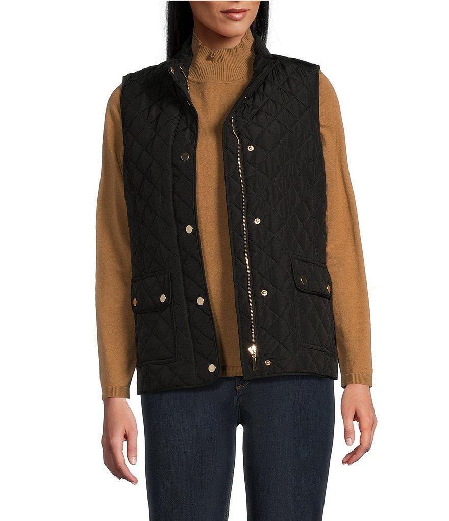 Jones New York Quilted Patch Pocket Vest Product Image