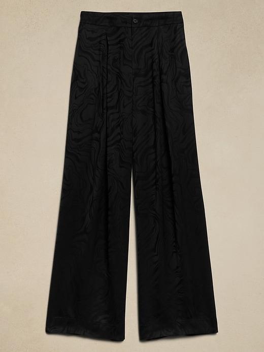 Jacquard Pleated Wide-Leg Pant Product Image