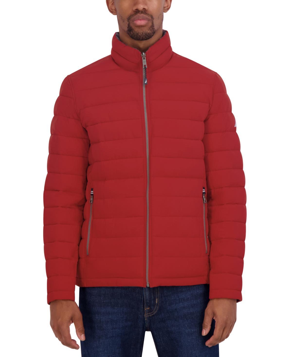 Nautica Mens Reversible Quilted Puffer Jacket - Navy Product Image