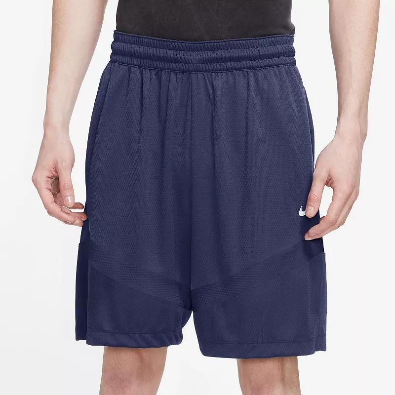 Icon Men's Dri-fit Drawstring 8" Basketball Shorts In White,midnight Navy,white,(midnight Navy Product Image