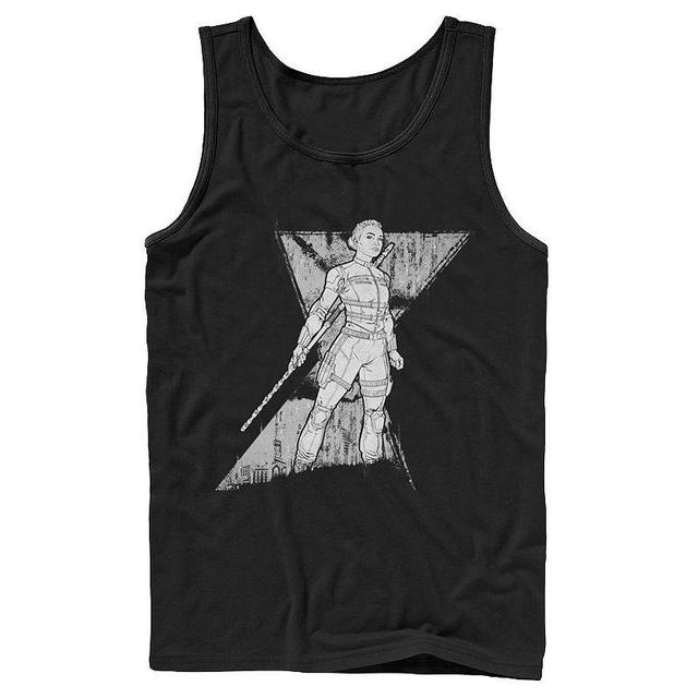 Mens Marvel Widow Yelena Sketch Logo Tank Top Product Image