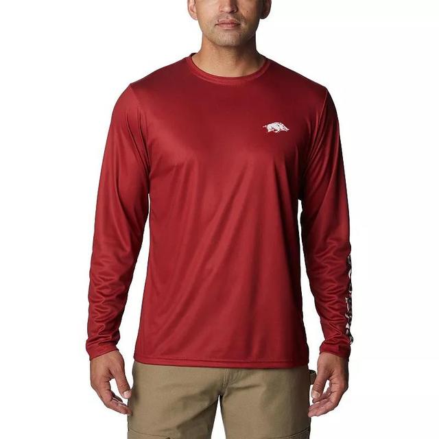 Mens Columbia Cardinal Arkansas Razorbacks Terminal Shot Omni-Shade Omni-Wick Long Sleeve T-Shirt Product Image