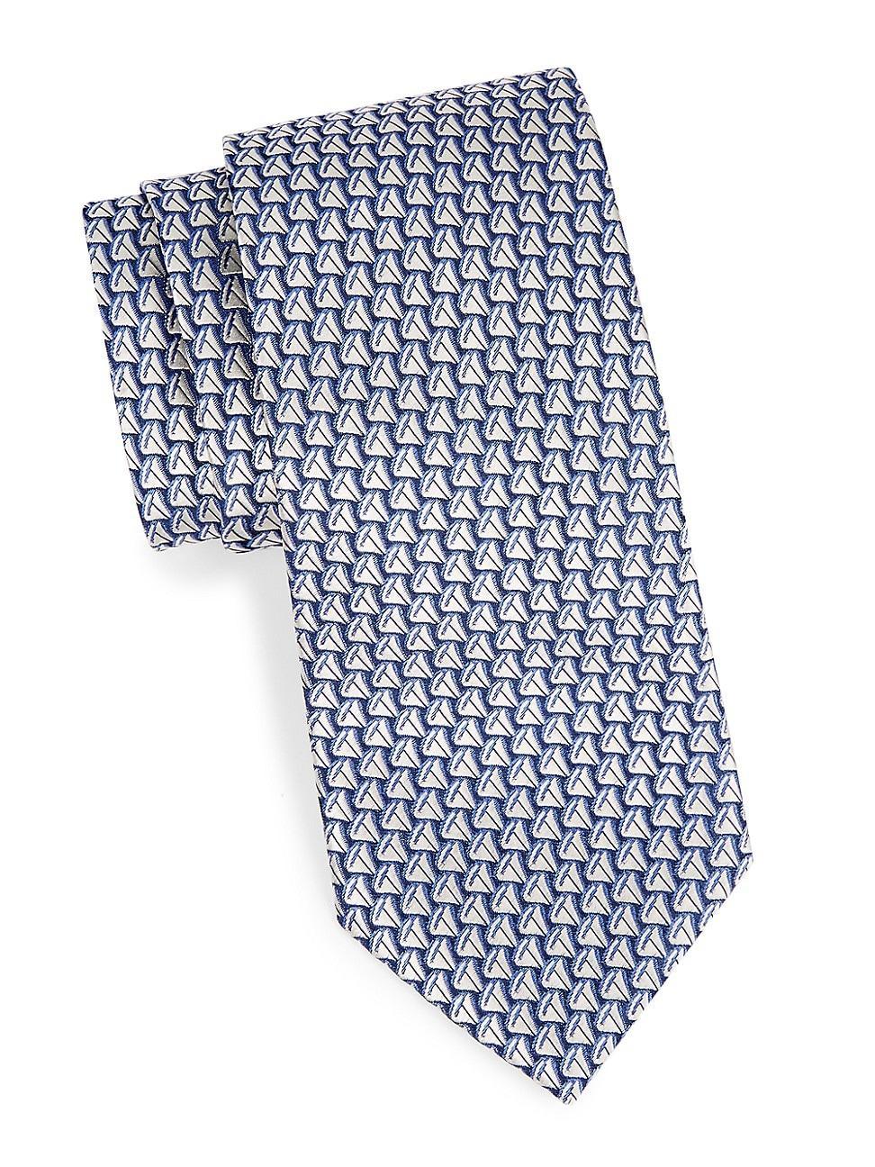 Mens Sailboat Silk Jacquard Tie Product Image