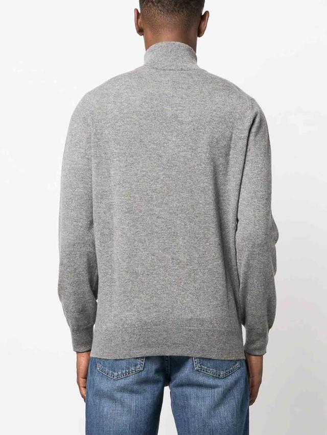 BRUNELLO CUCINELLI Cashmere Zipped Cardigan In Grey Product Image