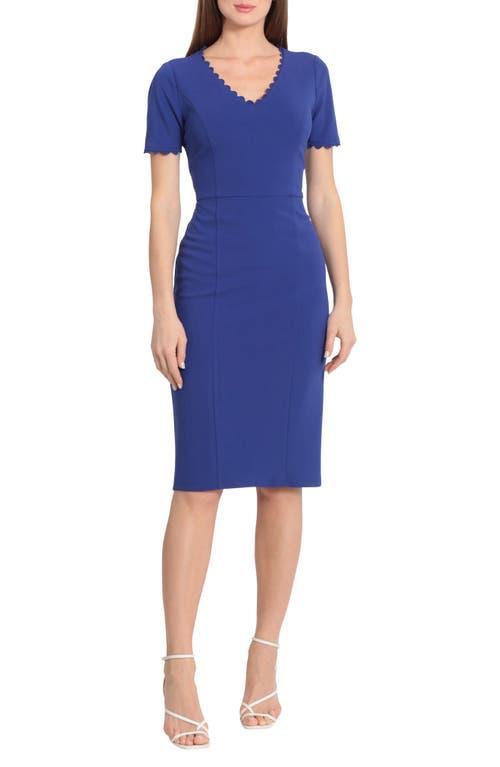 Maggy London Short Sleeve Midi Sheath Dress Product Image