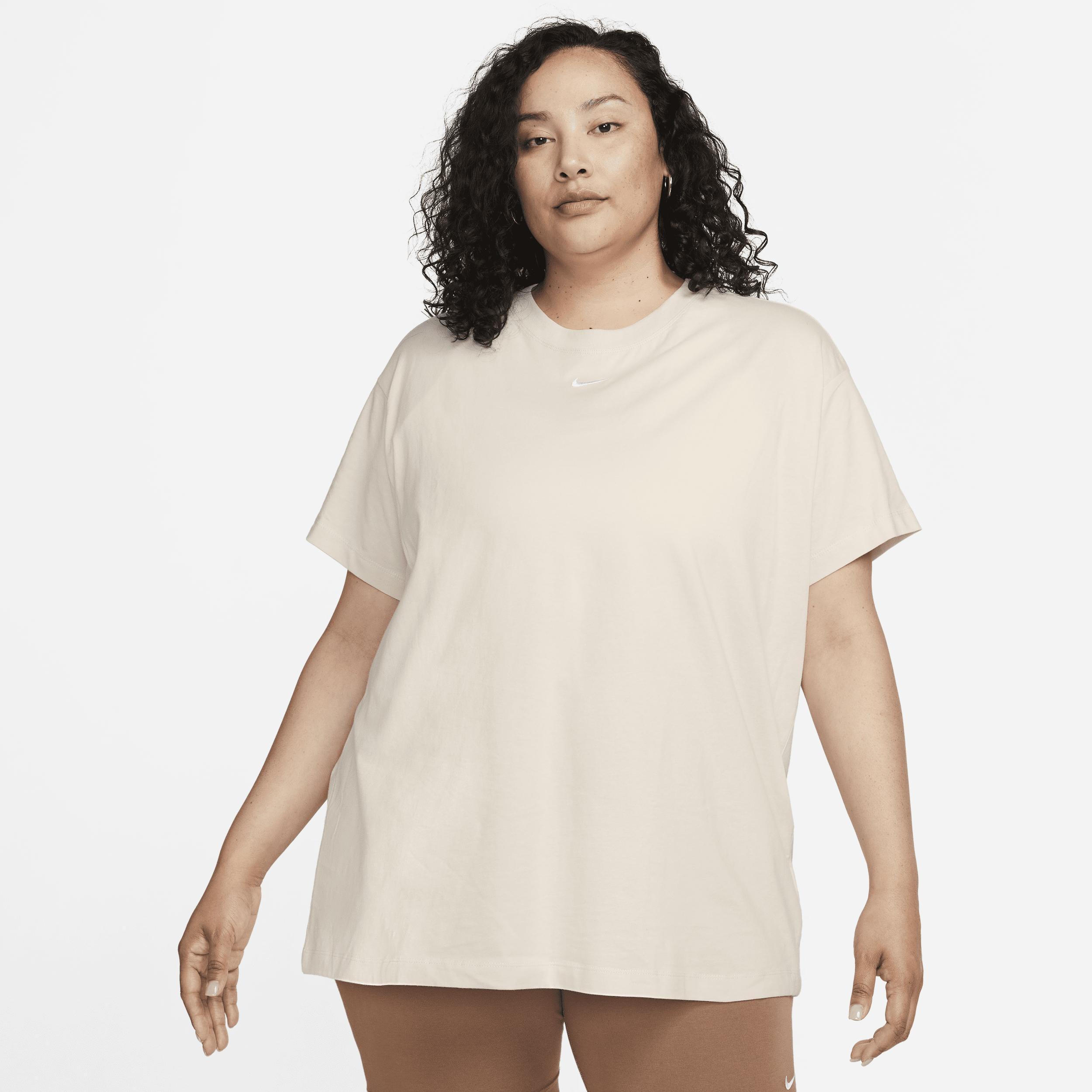 Nike Plus Size Active Sportswear Essential Womens Logo T-Shirt - White Product Image