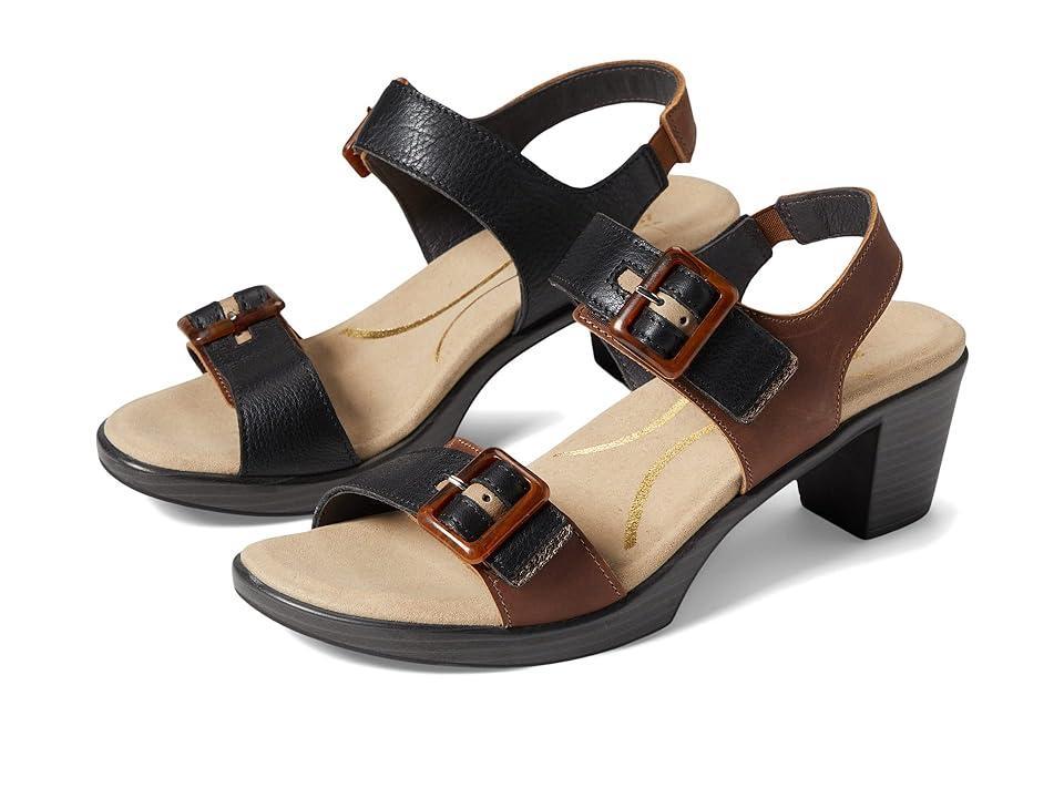 Naot Mode Black/Beige/Radiant Copper Leather Combination) Women's Shoes Product Image